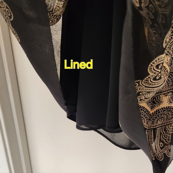 Black Silk Skirt, Lined, Size 12, Spirit by Coldwater Creek - Picture 6 of 9